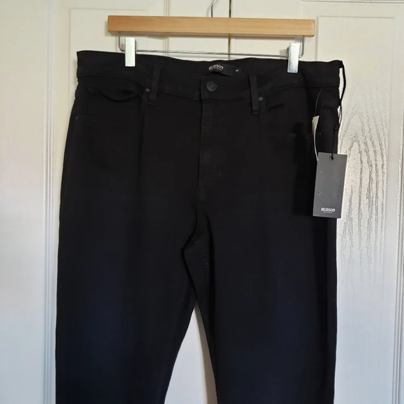 Hudson jeans Size 36 Color: black rinse Style:M402zdrc zack Skinny Fit - Picture 3 of 11
